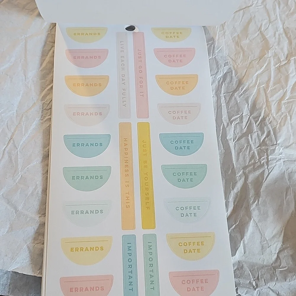 NWT The Happy Planner Happy Plans Sticker Sheets - Pastel Multi Color 1360pcd